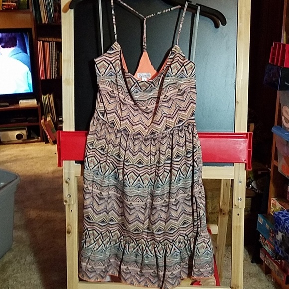 Speechless Orange Yellow Spaghetti T Strap - Picture 1 of 5